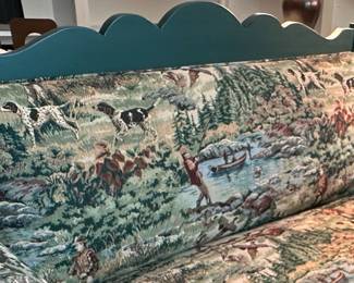 Hunting Scene Tapestry Settee