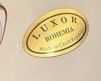 Lux Bohemia Hand-Painted Ceramic Basket