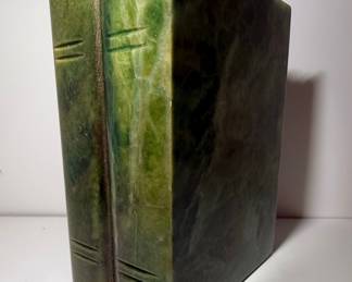 Carved Stone Bookends