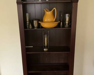 Dark Wood Arched Bookcase