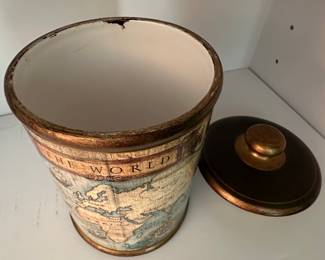 World Map Decorative Canister Made in Italy