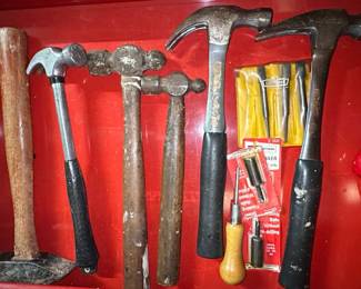 Assorted Hammers and Craftsman Punch and Bit Set