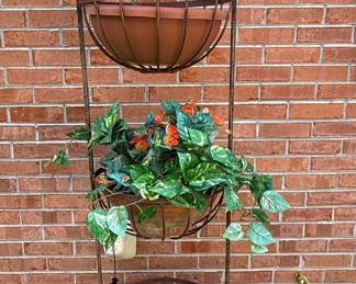 Tiered Wrought Iron Style Plant Stand