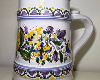 Hand-Painted Ceramic Beer Stein Style