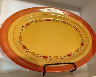 Ceramiche Virginia Oval Platter and Pitcher