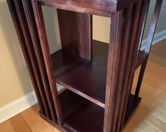 Arts and Crafts Style Revolving Bookcase Side Table