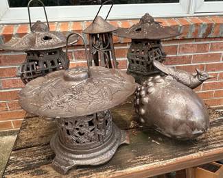 Assorted Garden Lanterns and Decor