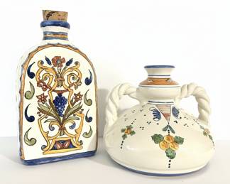 Cottura Hand-Painted Italian Style Ceramic Vases