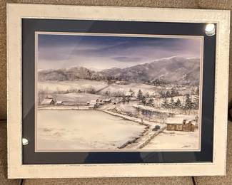 J. Webb Winter Landscape Art Print