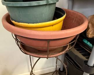 Assorted Plastic and Terracotta Planters