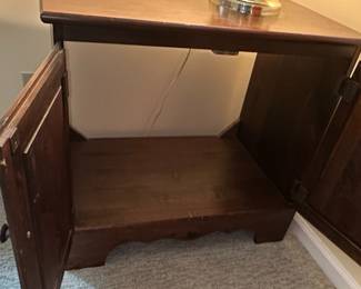 Ethan Allen Dark Wood Two-Door Cabinet