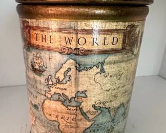 World Map Decorative Canister Made in Italy