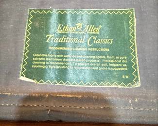 Ethan Allen Traditional Classics Wingback Chair and Ottoman