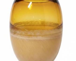 Amber Swirl Glass Vase Style