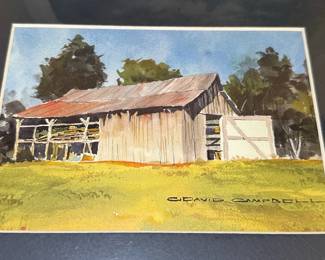 David Campbell Barn Watercolors