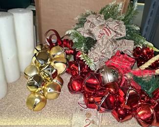 Christmas Themed Layered Candles and Ornaments