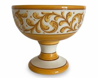 Italian Ceramic Pedestal Bowl