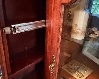 Cherry Wood Corner China Cabinet