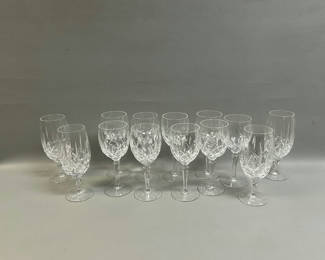 Lot 27: Cut Crystal Stem Glasses