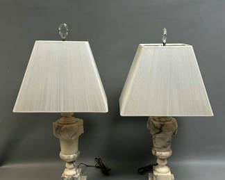 Lot 45: Vintage Alabaster Lamps