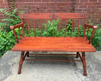 Lot 4: Farmhouse Hand Painted Bench