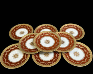 Lot 23: T&V France China Plates for Ovington Bros.