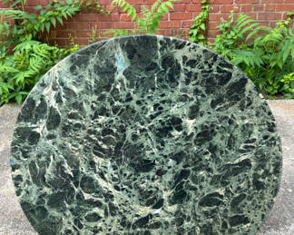 Lot 41: Italian Green Round Marble Top