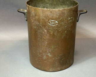 Lot 165: Antique Watkins Copper Pot