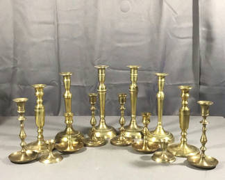 Lot 172: Vintage Brass Candle Holders