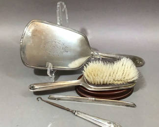 Lot 128: Blankinton Sterling Vanity Set (50+dwt)