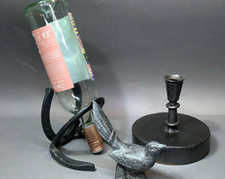 Lot 181: Vintage Black Metal Decor