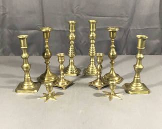 Lot 173: More Vintage Brass Candle Holders