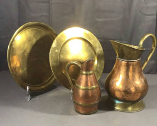 Lot 167: Brass & Copper Barware
