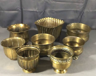 Lot 176: Small Brass Planters/Bowls