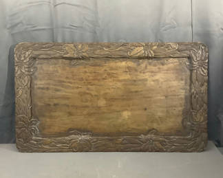 Lot 214: Antique Japanese Hand Carved Wood Tray