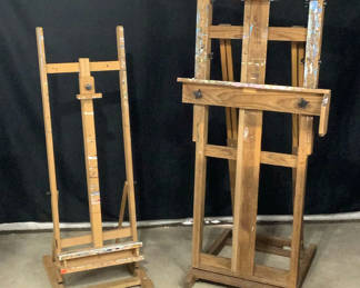 Lot 276: Vintage Large Wooden Easels