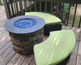 fire pit not included