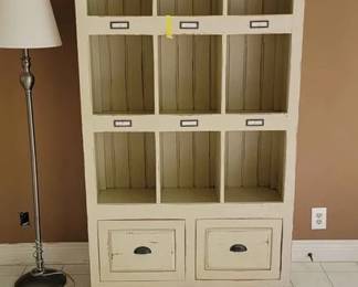 White Cubby Cabinet - 38.5 x 76 x 16 inches $300