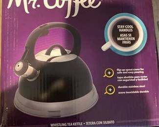Flintshire 1.75 qt. 7-Cup Black Stainless Steel Whistling Stovetop Tea Kettle