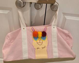 Drama Llama Canvas Tote Bag with Zipper