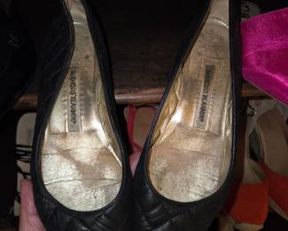 Manolo Blahnik Nappa Quilted Leather Ballerina Flats
