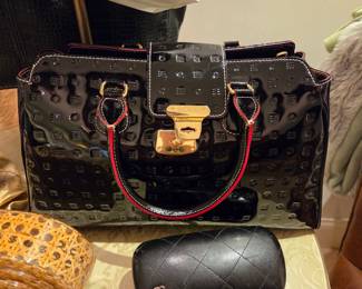 Arcadia 'Teresa' Italian Patent Leather Large Tote NWT