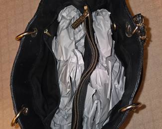 Chanel inspired Diamond-Quilted Shopping Tote with Chain-link Straps and Interior Zip Pocket