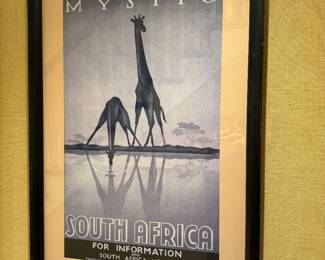 Mystic South Africa Travel Poster Reproduction in Black Frame