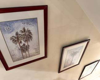 Palm Tree Series Decorative Wall Decor Reproduction (3) Large Prints