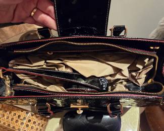 Arcadia 'Teresa' Italian Patent Leather Large Tote NWT