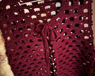 Hand-crocheted and hand-knit clothing