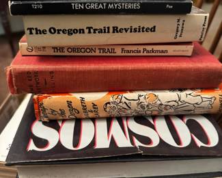 More books than you can imagine! Some new, some very old, and everything in between, on all subjects: fiction & non-fiction. Science & photography books.