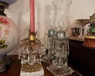 Antique lamps & lead crystal