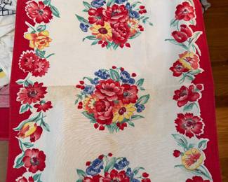 Vintage Printed Table Runner Linen